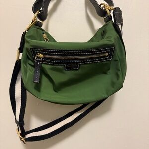 FRANCES VALENTINE Flannery Green Nylon Crossbody Bag